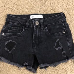 Zara Distressed denim shorts
